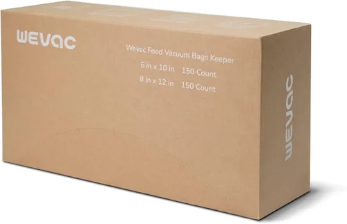 Miniatura 5 de Wevac Bolsas Selladoras al Vacío para Alimentos de 6''x10'' y 8''x12'', 300 Unidades, Precortadas de Cuarto, Ideales para Food Saver, Sin BPA, Grado