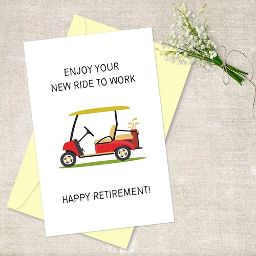 Miniatura 2 de Tarjeta de feliz jubilación amante del golf, divertida tarjeta de golfista marido, regalo de despedida para papá, disfruta de tu nueva tarjeta