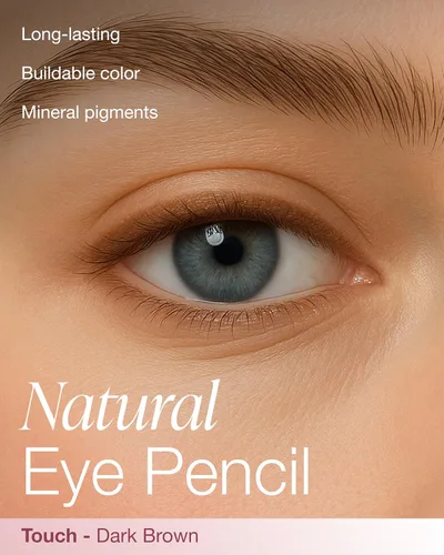 Miniatura 2 de Mineral Fusion Lápiz de ojos (marrón oscuro – táctil) – Delineador de ojos con manzanilla calmante, espuma de prado y vitamina E – Suave y duradero