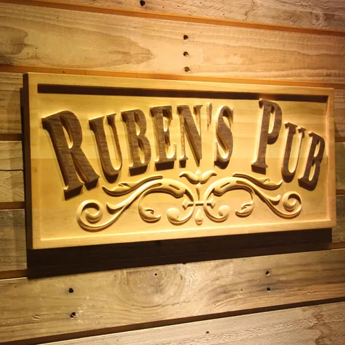Miniatura 20 de ADVPRO wpa0053 - Letrero personalizado con nombre grabado en 3D de madera para el hogar, bar, cerveza, decoración del hogar, placas de casa de lago