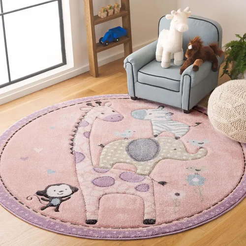 Miniatura 15 de SAFAVIEH Carousel Kids Collection - Alfombra decorativa de 2 x 3 pies, color marfil, diseño animal, no desprende pelusa y de fácil cuidado, ideal