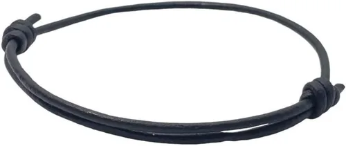 Miniatura 6 de Pulsera de cuero genuino de 2 mm para hombres - Pulsera ajustable hecha a mano, pulsera de cuero minimalista, accesorios simples, cuero premium