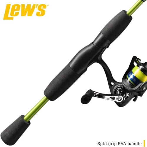 Miniatura 5 de Lew's Crappie Thunder - Carrete giratorio y caña de pescar, 2 piezas de grafito IM6 en blanco, recuperación de mano derecha o izquierda