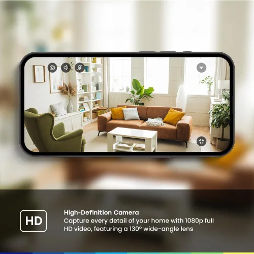 Miniatura 3 de Chamberlain myQ - Cámara de seguridad inteligente para interiores, video HD de 1080p, visión nocturna, detección de movimiento, Wi-Fi, audio
