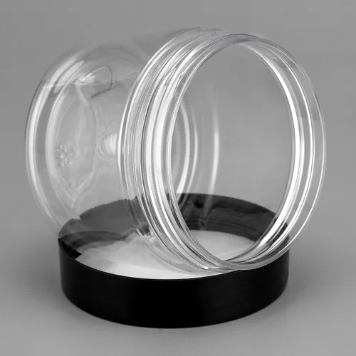 Miniatura 7 de HOIGON Paquete de 24 tarros de plástico de 5 onzas con tapas, recipientes de plástico transparente de 5 onzas líquidas, tarros redondos vacíos