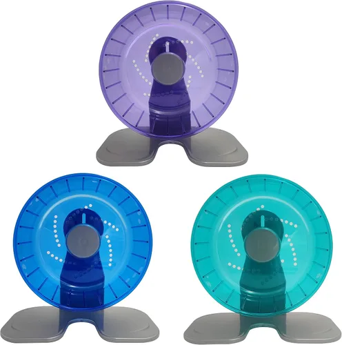 Miniatura 6 de Rueda de ejercicio para hámster de Petest, ruedas de hámster giratorias silenciosas, diámetro de 8,3 pulgadas, púrpura