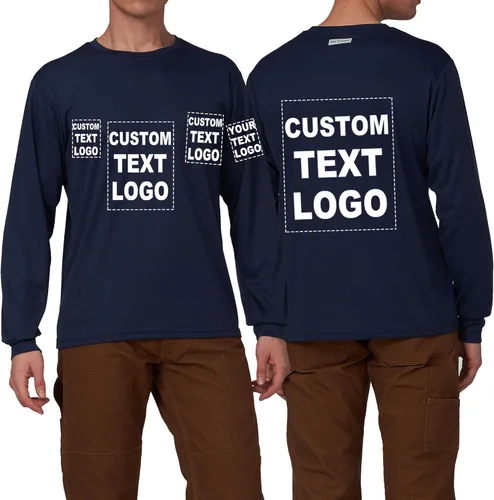 Miniatura 6 de A-SAFETY Playera de manga larga de seguridad de alta visibilidad, personalizable con logotipo (XS-6XL)