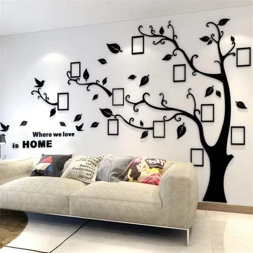 Miniatura 22 de Calcomanías de pared de árbol 3D - DIY, calcomanías de marcos de fotos y árbol de pared, marcos para fotos familiares, murales con calcomanías
