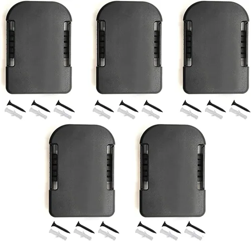 Miniatura 2 de Paquete de 5 estantes de almacenamiento de pared para baterías, soporte de batería compatible con Makita 18 V/para Bosch 18 V Li-ion