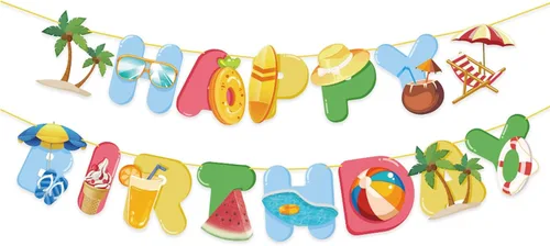 Miniatura 15 de Bandera de Cumpleaños Feliz de Fresa, Decoraciones de Fiesta de Cumpleaños de Fresa, Ducha de Bebé, Fiesta de Verano de Frutas de Cumpleaños