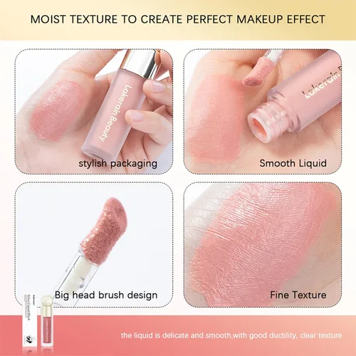 Miniatura 6 de Rubor líquido, acabado de terciopelo mate natural, rubor facial líquido crema suave para mejillas, maquillaje para tinte de piel, ligero y mezclable
