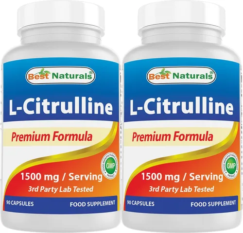 Miniatura 8 de Best Naturals Cápsulas de L-citrulina – 1500 mg/porción – Sin OMG – Sin gluten – 90 cápsulas (90 unidades (paquete de 1))