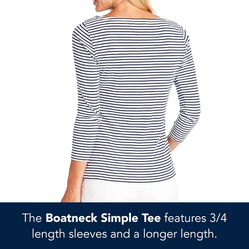 Miniatura 5 de Vineyard Vines Camiseta simple con cuello barco para mujer
