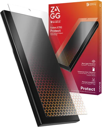 Miniatura 7 de ZAGG InvisibleShield Fusion XTR3 - Protector de pantalla para Samsung Galaxy S24+, polímero híbrido, impacto hexiom, filtro de luz azul avanzado