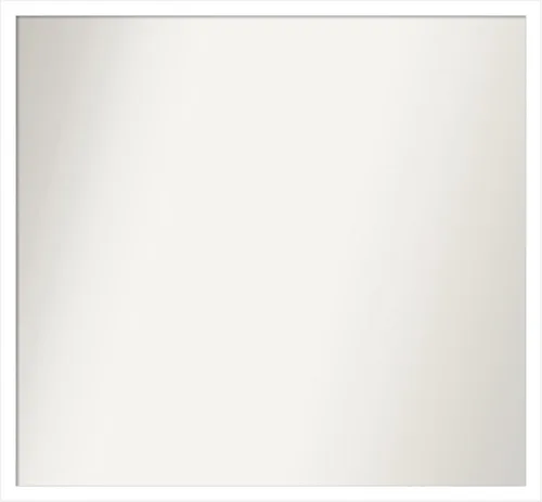 Miniatura 622 de Amanti Art Espejo de baño blanco para sobre el fregadero, 32 x 45 pulgadas, espejo de tocador rectangular blanco esbelto, marco de madera moderno