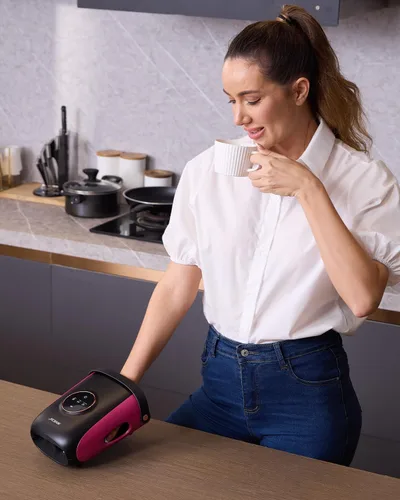 Miniatura 2 de CINCOM Masajeador de manos con calor y compresión, máquina de masaje de dedos y palma para aliviar el dolor, artritis y mejorar la circulación, Negro