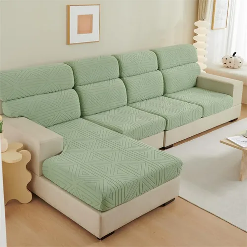 Miniatura 8 de INFLAG Fundas de sofá en forma de L, fundas de sofá mágicas, funda de sofá diván, funda elástica con banda elástica, protector de muebles para sala