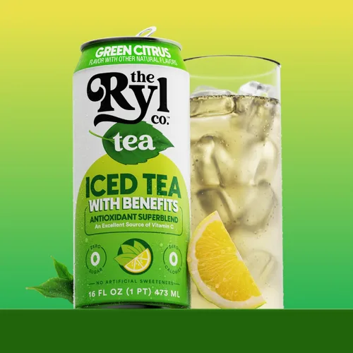 Miniatura 7 de Ryl Té Helado, Té Cítrico Verde, Súper Mezcla Antioxidante, Sin Azúcar, Bajo en Carbohidratos, Cero Calorías - 16.0 Fl Oz (Paquete de 12)