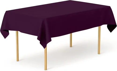 Miniatura 144 de Pomp Mantel Premium de Poliéster de 60" x 84" en Color Amarillo Plátano Tela Fácil de Cuidar, Resistente a Arrugas y Manchas Para Mesa Banana