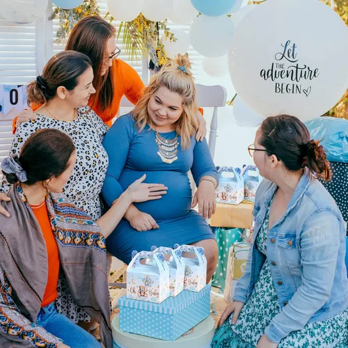 Miniatura 6 de 36 Piezas Cajas de Oso para Baby Shower Cajas de Favor Cajas de Dulces Lindas Decoraciones de Papel de Dulces y Galletas para Suministros de Baby