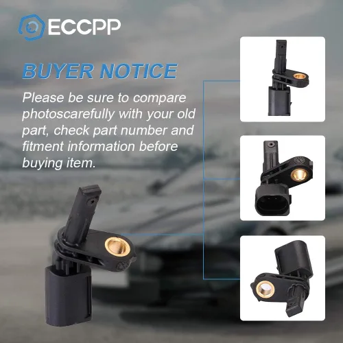 Miniatura 5 de ECCPP Sensor de velocidad de rueda ABS delantero izquierdo compatible con 2006-2013 A3, 2008-2011 TT, 2004-2005 para Porsche Carrera GT, para VW