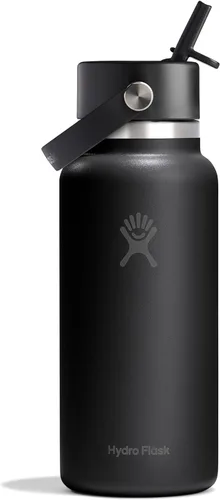 Miniatura 65 de Hydro Flask Botella de agua – Acero inoxidable aislado – Tapa flexible con popote de boca ancha, antiderrames, a prueba de fugas y recargable en 32