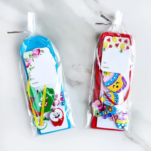 Miniatura 5 de Winlyn 36 juegos de manualidades de frutas, manualidades de verano, marcapáginas de postre de frutas, juegos de arte de manzana, piña, sandía