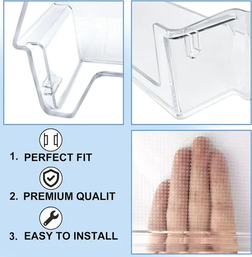 Miniatura 3 de 2 Pack W11239961 W10900538 Cajón de estante para puerta de refrigerador - Compatible con refrigerador Whirlpool WRS311SDH/ WRS325SDH/WRS321SDH