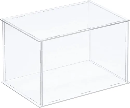 Miniatura 22 de MECCANIXITY Caja plástica de acrílico de la vitrina clara monta el escaparate a prueba de polvo 6.3x4.3x6.1 pulgadas para artículos coleccionables