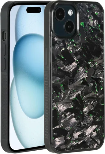 Miniatura 13 de Grip Series - Funda para iPhone 15 con fibra de carbono forjada real, diseño de bordes agarres, compatible con carga inalámbrica, compatible