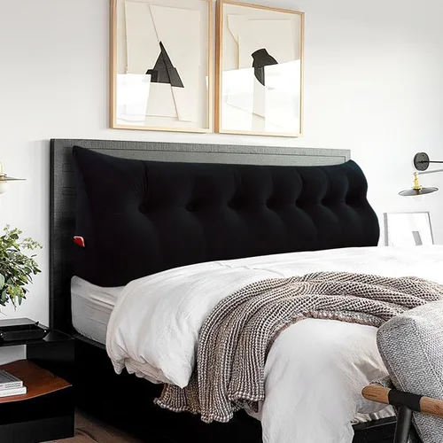 Miniatura 21 de Almohada de cabecero triangular - Almohada grande para cama de 3 en 1 como almohada de lectura en cuña, almohada grande para sofá o cama de día