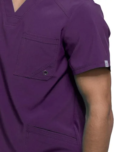 Miniatura 3 de Cherokee V- Neck Men's Scrub Top with Rib Knit Back Panels CK900A