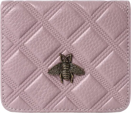 Miniatura 8 de Billetera para mujer, con bloqueo RFID, pequeña, compacta, plegable, de piel auténtica, con bolsillo, mini carteras para mujeres