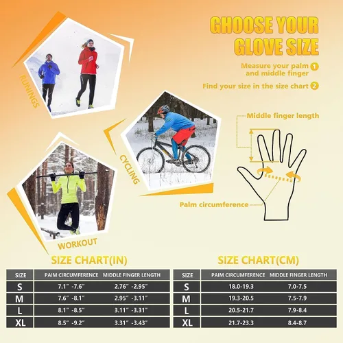 Miniatura 6 de ihuan Guantes de invierno impermeables a prueba de viento para hombre y mujer, guantes cálidos para clima frío, dedos con pantalla táctil