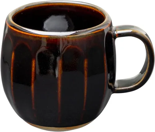 Asayu Japan Juego de cafetera de cerámica para verter café en marrón chocolate, soporte de filtro de papel de preparación lenta y gotero con 3