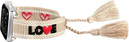 Pulsera bohemia compatible con Apple Watch Band de 1.614 in/1.496 in/1.575 in 1.929 in/1.772 in/1.811 in/1.732 in/1.654 in, correa multicapa hecha a