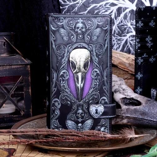 Miniatura 7 de Nemesis Now B5117R0 Edgar Allen Poe Nevermore Raven - Bolso de poliuretano, negro, 7.3in