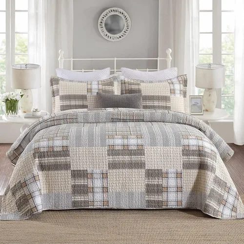Miniatura 9 de Colchas Tamaño Queen - Juegos de Colcha y Cubrecama Queen, Juego de Ropa de Cama Acolchada 100% Algodón para Cama Queen, 3 Piezas Edredón Ligero