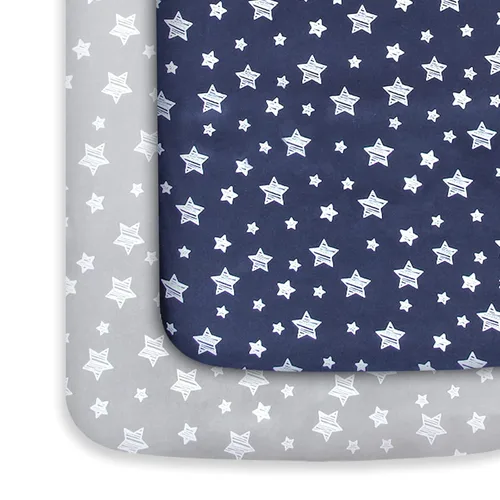 Miniatura 13 de Sábanas para Pack and Play para niña, paquete de 2 sábanas para mini cuna, sábana ajustada para corralito elástica, compatible con Graco Pack n