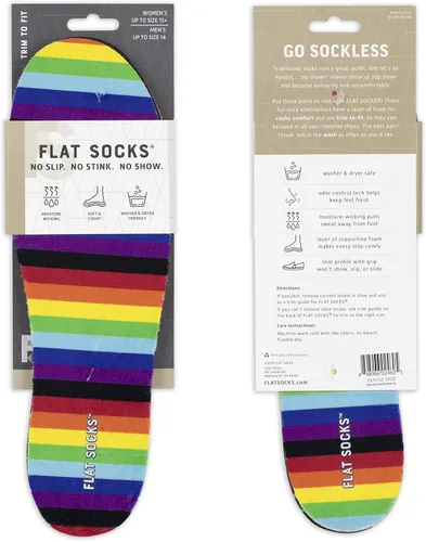 Miniatura 2 de FLAT SOCKS Womens No Show Socks, Sockless Shoe Liner, No Slipping, No Stinking, Washable Shoe Insert, Multi-Colored Patterns