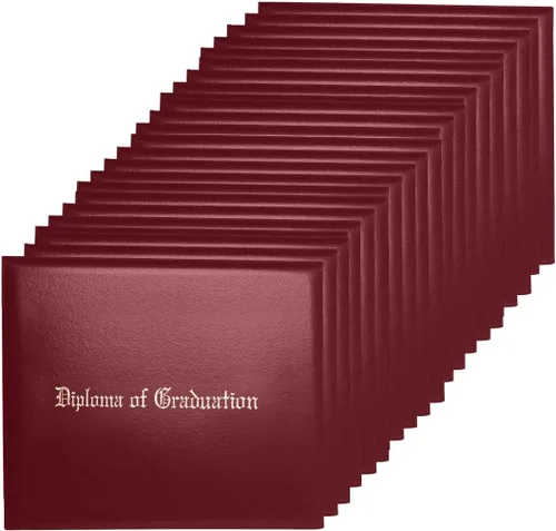 Miniatura 31 de Funda para diploma de 8.5 x 11 pulgadas, certificado acolchado de cuero sintético de graduación (negro)