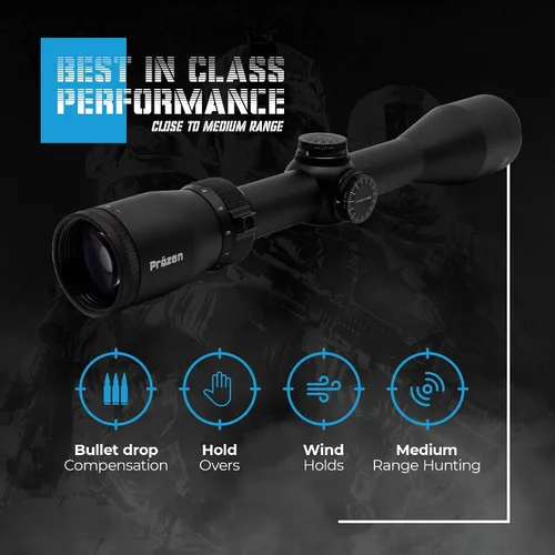 Miniatura 3 de Prazen Optics Ridgesite - Mira telescópica, segundo plano focal, lente totalmente multicapa ', IPX7 impermeable, torretas tapadas, alcance