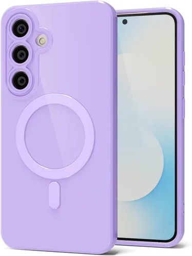 Miniatura 32 de Svanove para Samsung Galaxy S22 Funda de teléfono de silicona magnética, compatible con Magsafe, linda para mujeres, brillante color brillante, gel