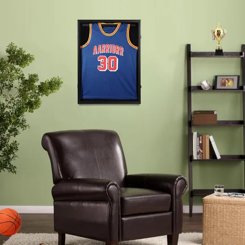 Miniatura 6 de Estuche de Exhibición con Marco para Jersey, Caja de Sombra con Cerraduras Negras, Marco para Jersey Deportivo con Protección UV, Acrílico y 2