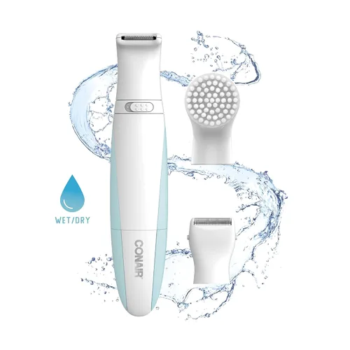 Miniatura 6 de Conair Peluquero personal todo en uno para mujer, recortadora, afeitadora de papel de aluminio para mujeres y cepillo exfoliante