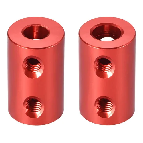 Miniatura 7 de TA-VIGOR Juego de 2 tornillos de acoplamiento de eje de 0.157 in a 0.197 in, conector de junta rígida de eje L20 x D12, aleación de aluminio
