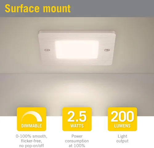 Miniatura 3 de Armacost Lighting Perfil bajo cuadrado debajo del gabinete LED Puck Light 2700K 218211 3000k
