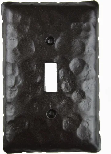 Miniatura 3 de Rustic Rancho - Cubierta para placa de interruptor de palanca simple de hierro forjado EPH4 (cera natural)