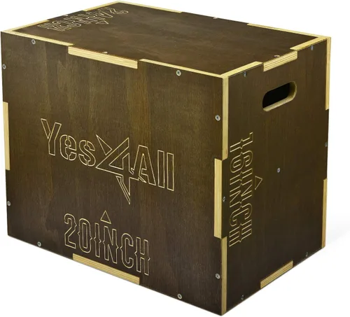Miniatura 14 de Yes4All Plyo Box, 3-in-1 Wooden Box Jump for Home Gym, Lunges, Squats, Dips