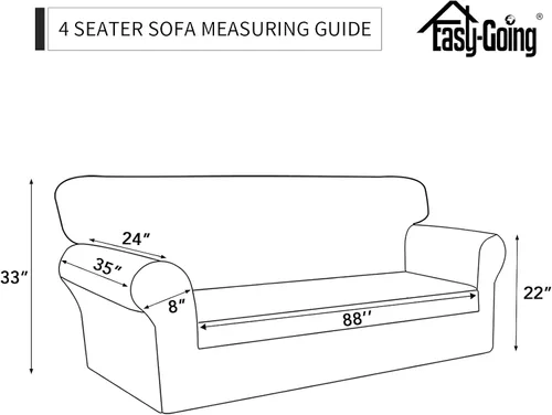 Miniatura 6 de Easy-Going Funda para Sofá Funda para Silla Funda para Sofá Impermeable Funda para Sofá Lavable Funda para Sofá de Tela Antideslizante Protector